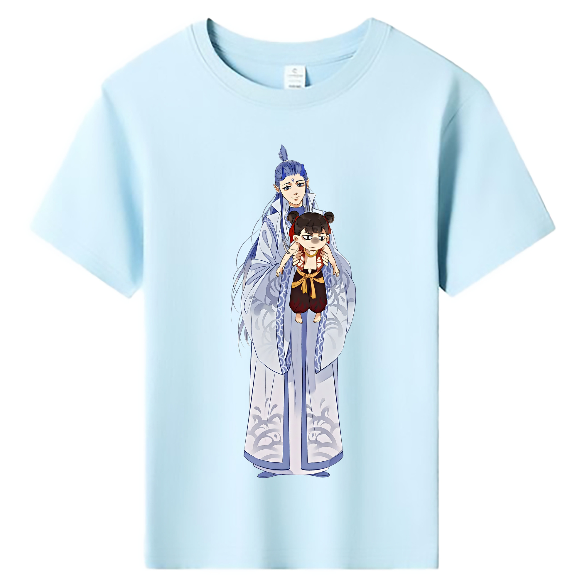 （画像用） Ne Zha 2 ナタ 魔童の大暴れ 綿100％キッズTシャツ（フロントプリント）